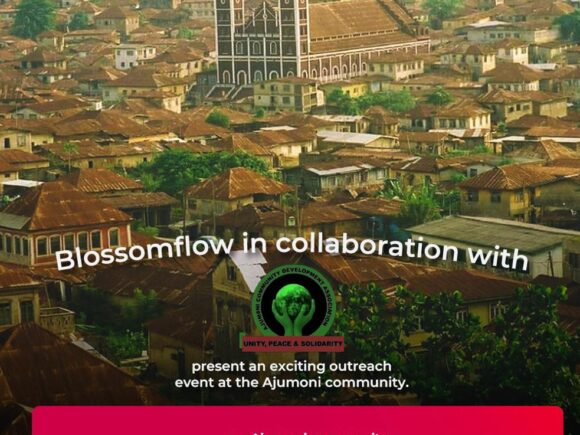 Blossomflow Foundation community outreach event in Ajumoni, empowering residents