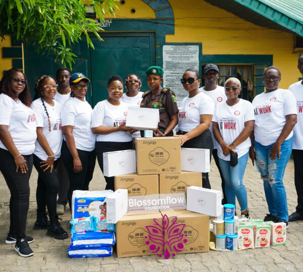 Image depicting a group of individuals standing together, symbolizing allies against period poverty.