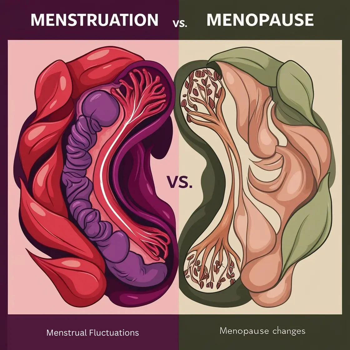 An image depicting Menstruation and Menopause